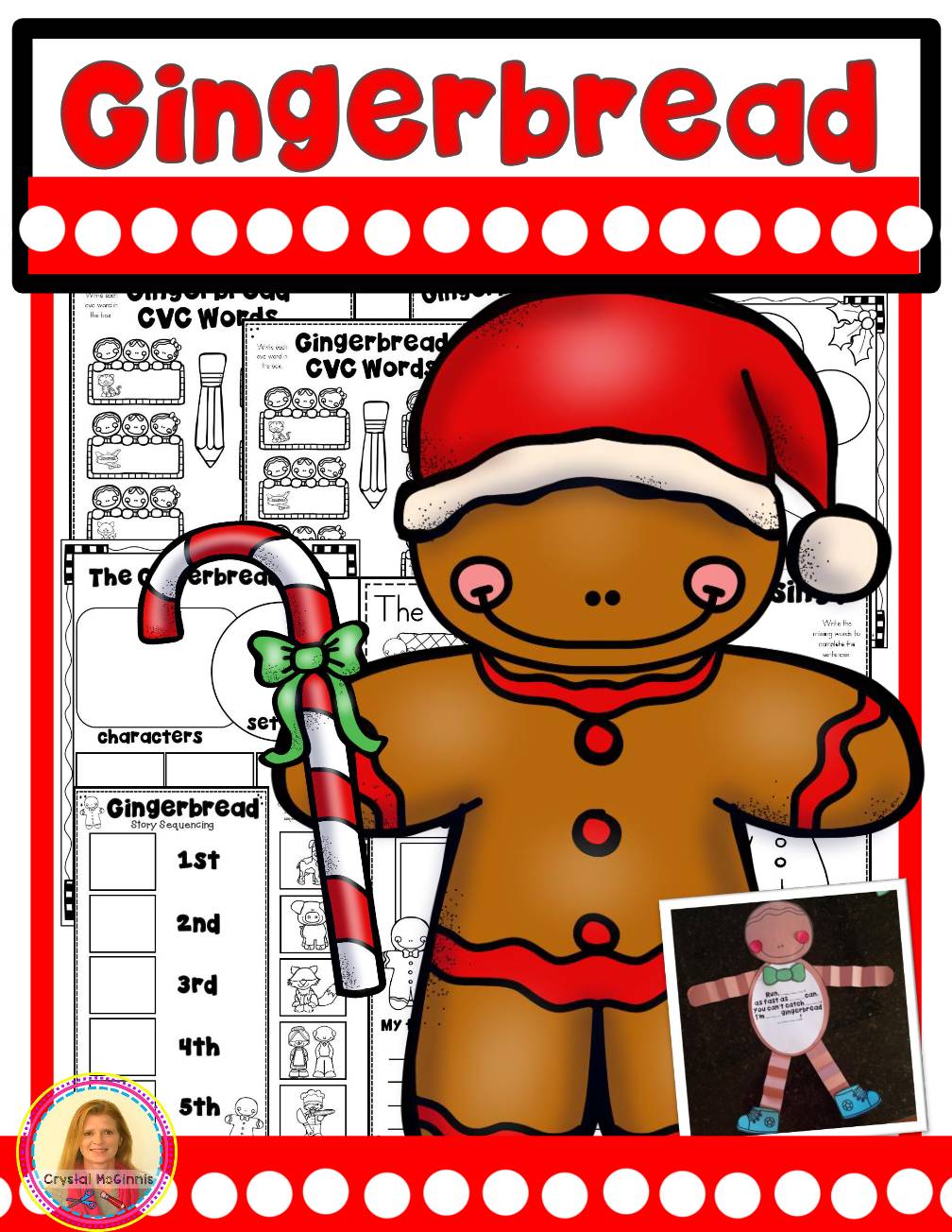 DOLLAR DEAL - Gingerbread Man Printables, Activities, and Christmas Craft