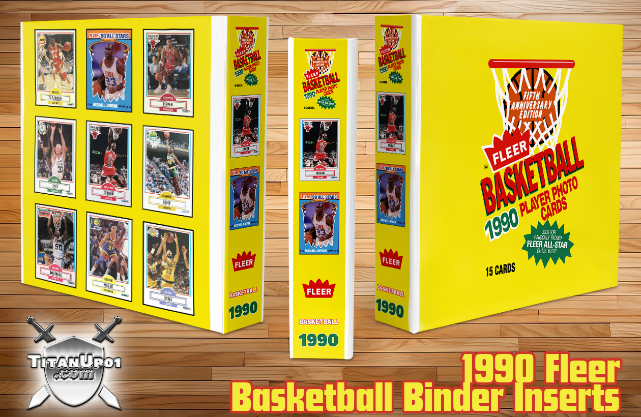 1990 Fleer Basketball Cards Binder Inserts