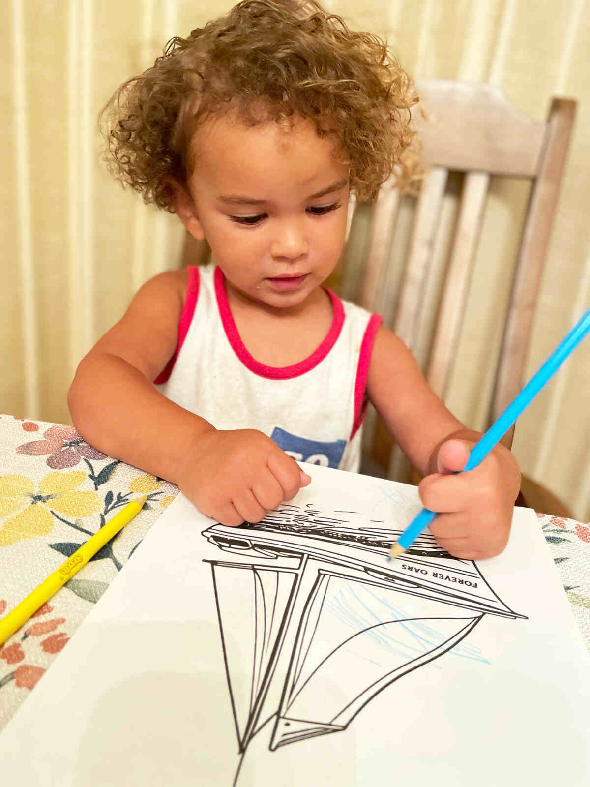 Boat Wedding Kids Table Coloring Pages