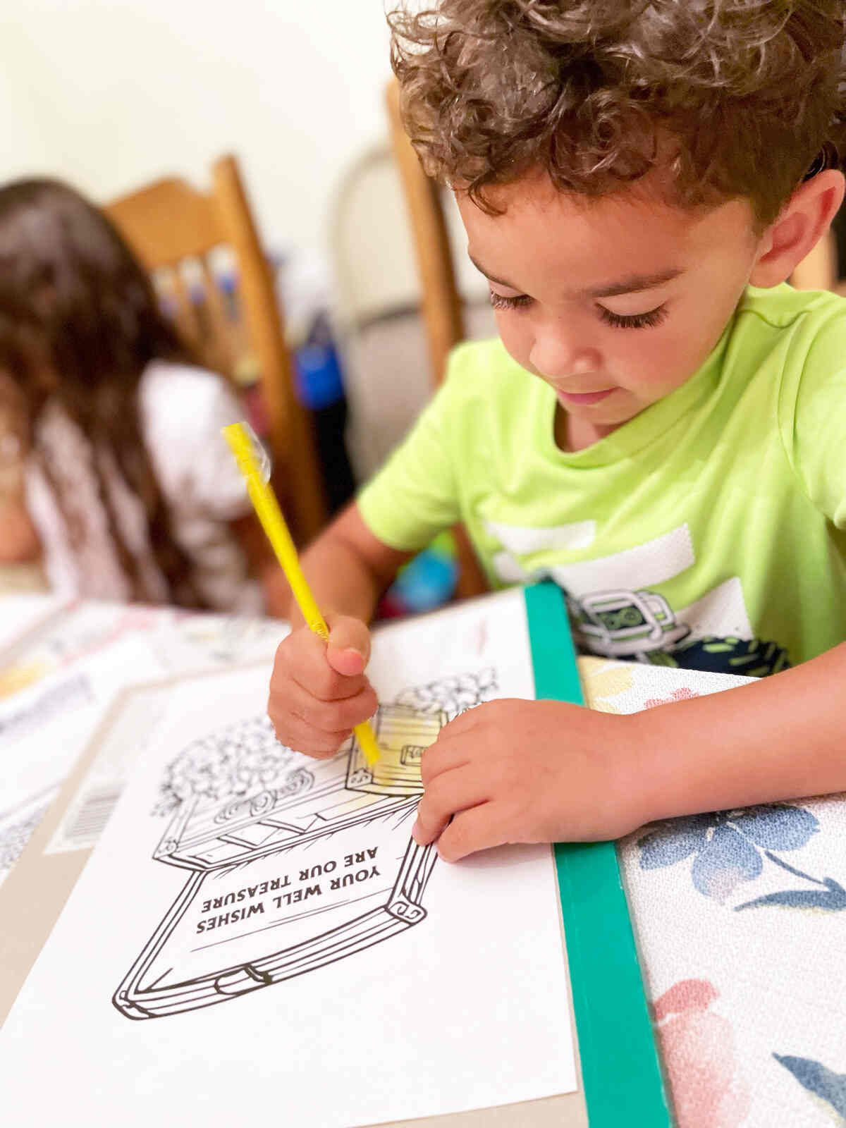Ocean Themed Wedding Kids Table Coloring Pages