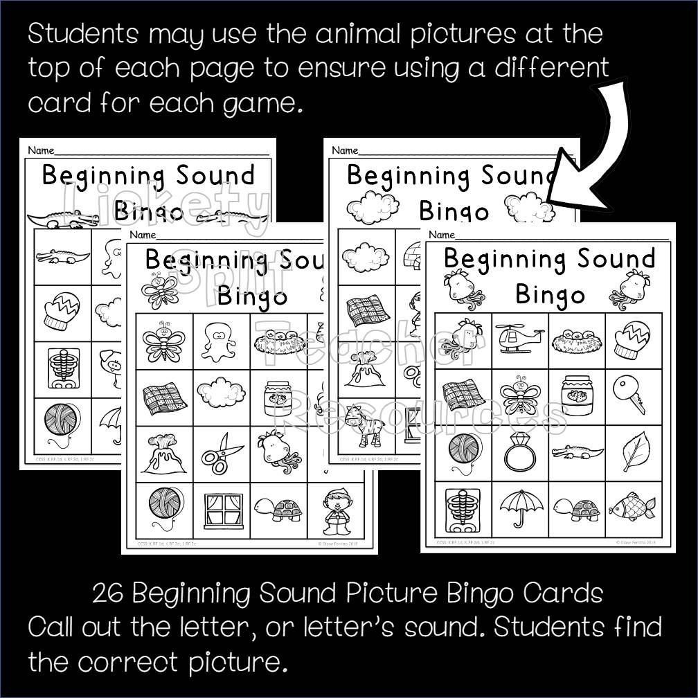 Alphabet Letter and Sound Bingo