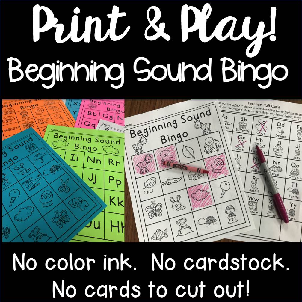 Alphabet Letter and Sound Bingo