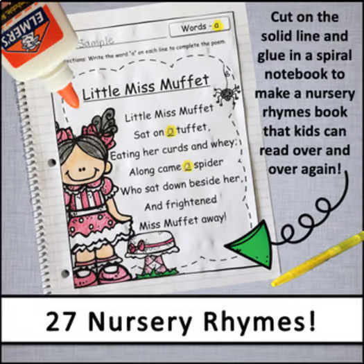 Nursery Rhymes Poetry Book – Sight Word Practice Through Classic Rhymes