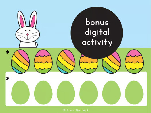 Bunny Basket Craft + Digital Easter Math Activity