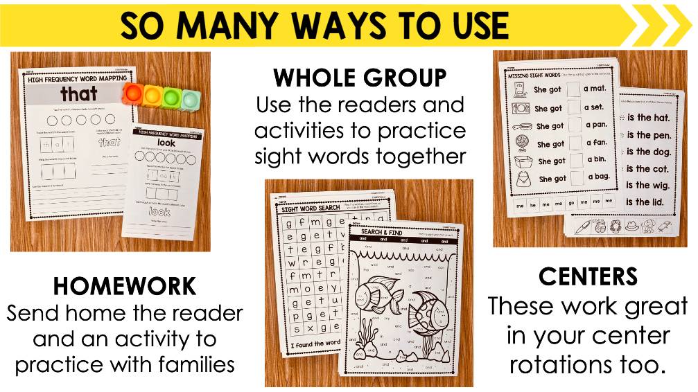 Sight Words, Sight Word Practice, Kindergarten Worksheets, Activities, Books SoR