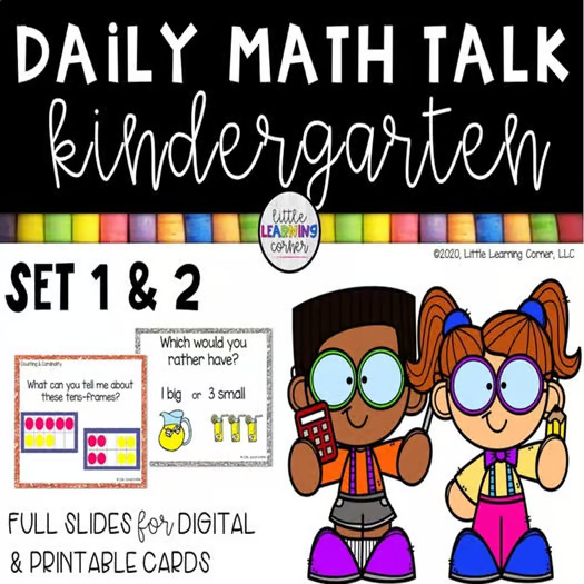 Kindergarten Math Talks - Set 1 & 2