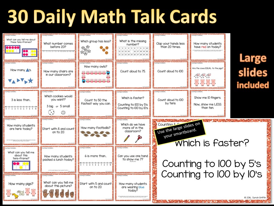 Kindergarten Math Talks - Set 1 & 2