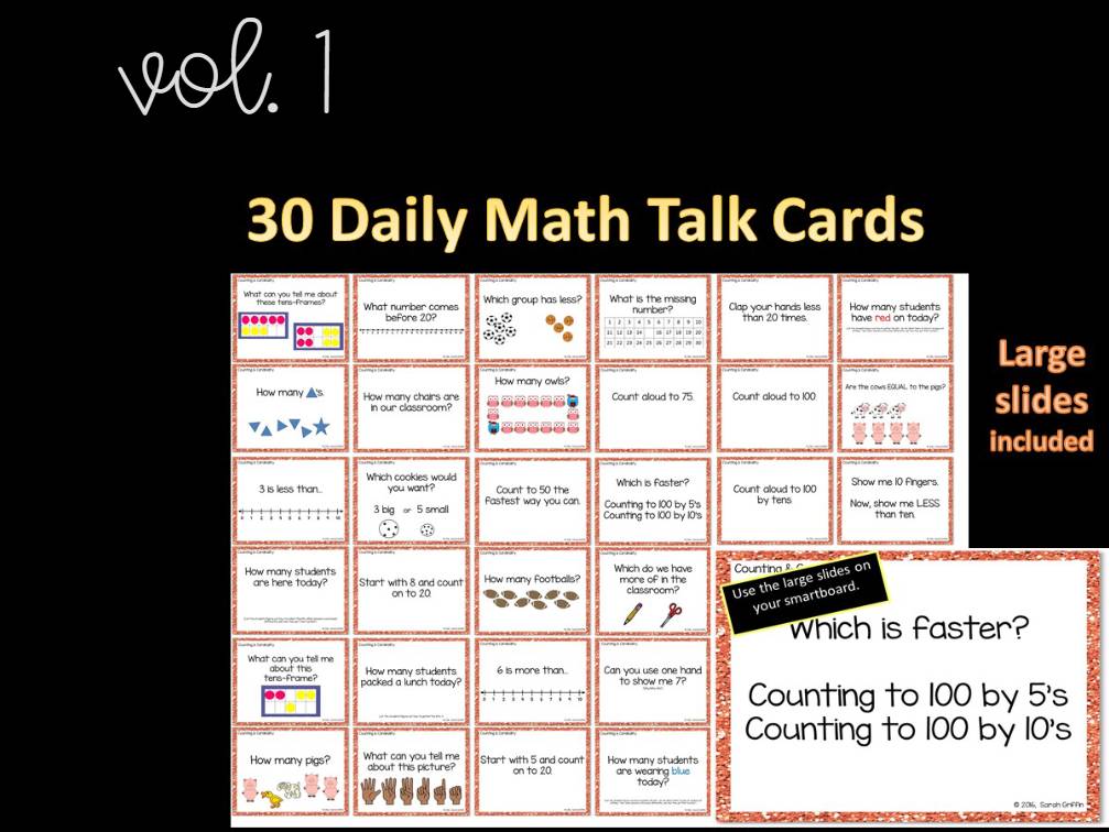 Kindergarten Math Talks - Set 1 & 2