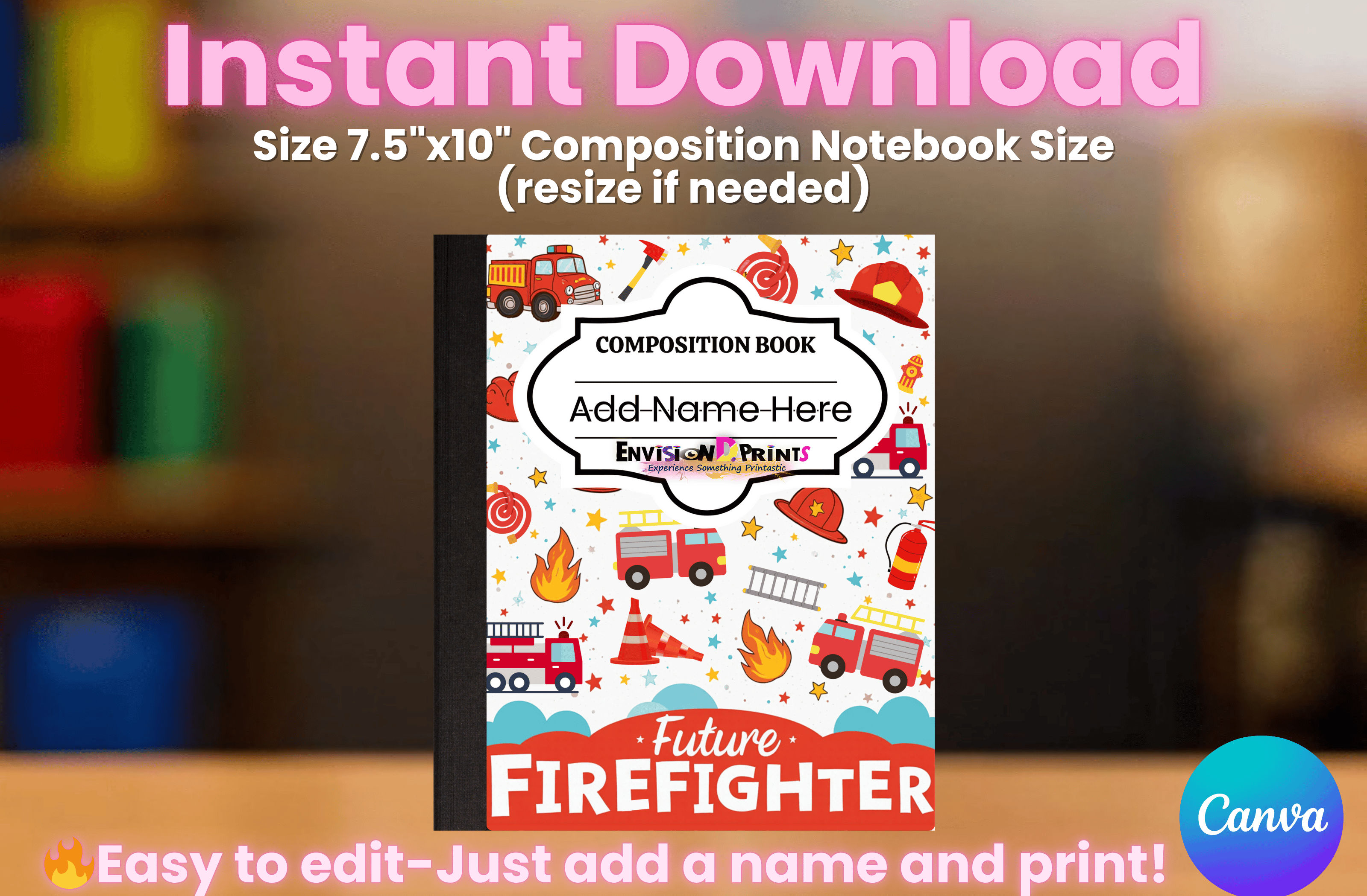 Future Firefighter Notebook Cover - Payhip