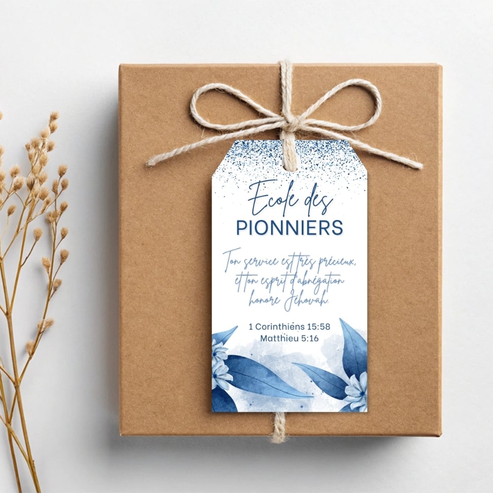 FRANÇAIS - 20 Étiquettes Cadeaux JW École des Pionniers - A imprimer