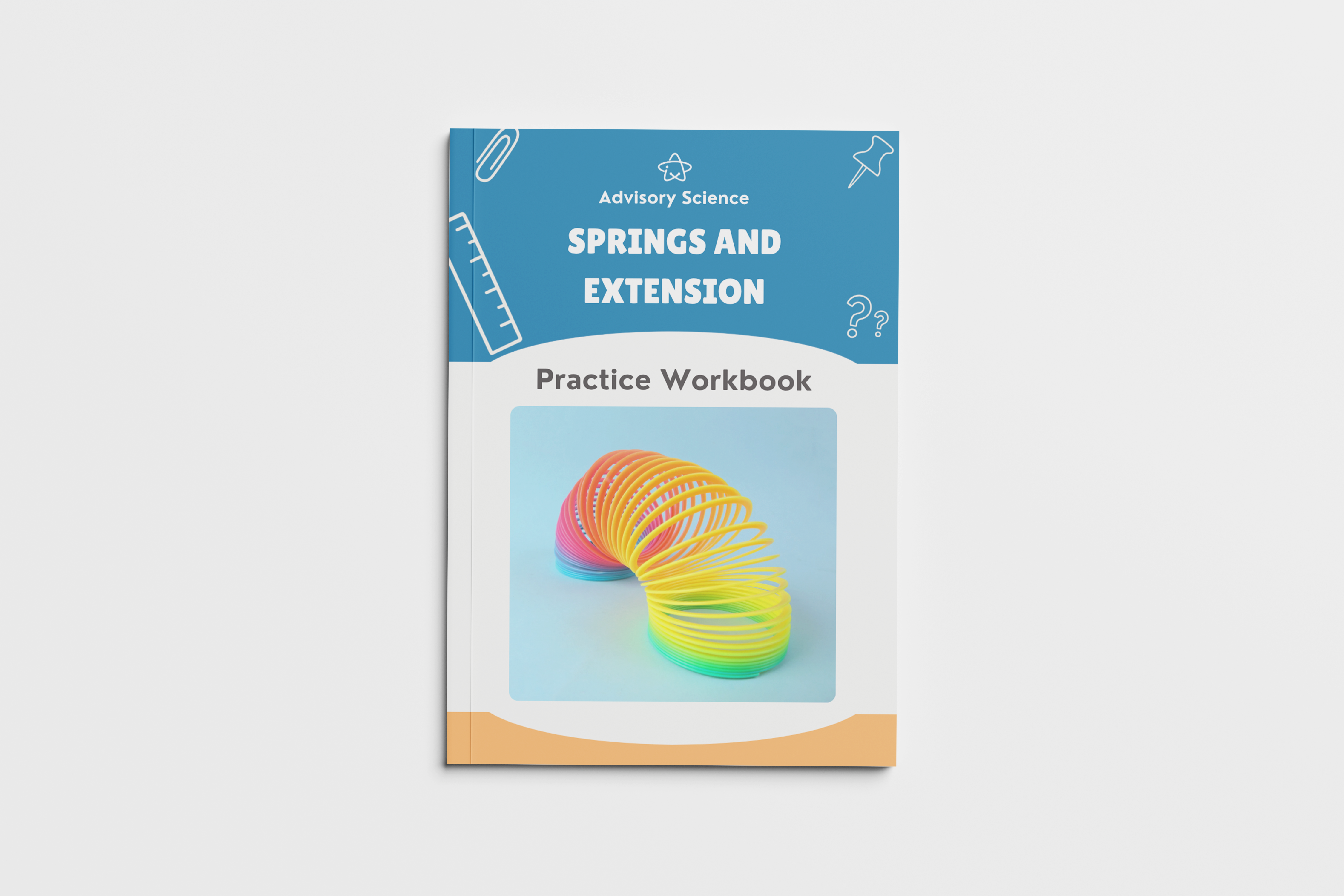 Practice workbook for GCSE Physics springs and extension calculations.