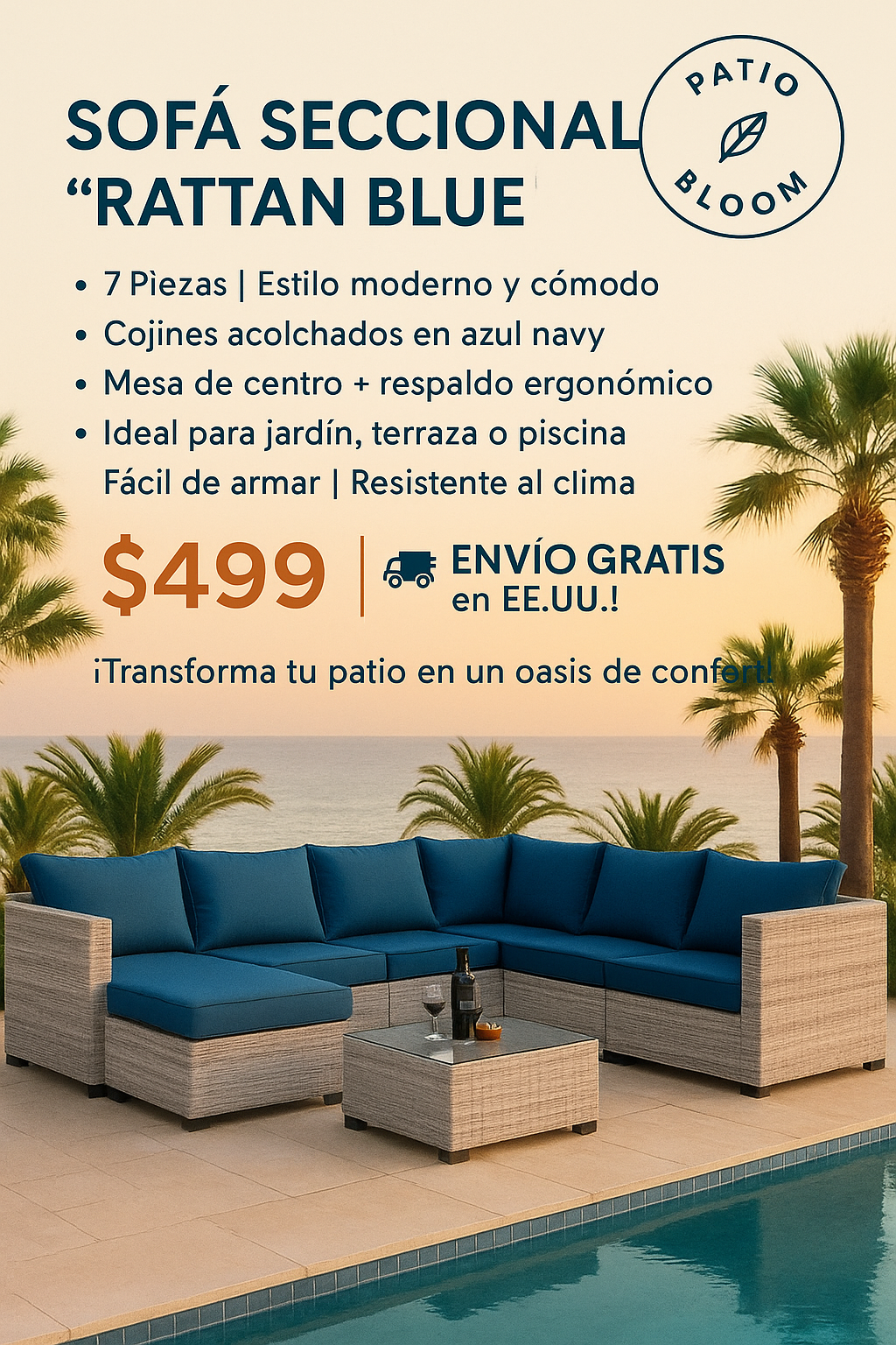 Set de Comedor “ Wicker Rattan” – Patio Bloom - Payhip