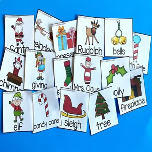 Christmas Write the Room | Sensory Bin Activity