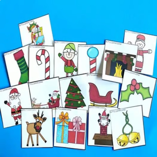 Christmas Write the Room | Sensory Bin Activity