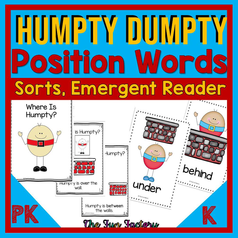 Positional Words Activities With Humpty Dumpty - Position Words - Prepostions