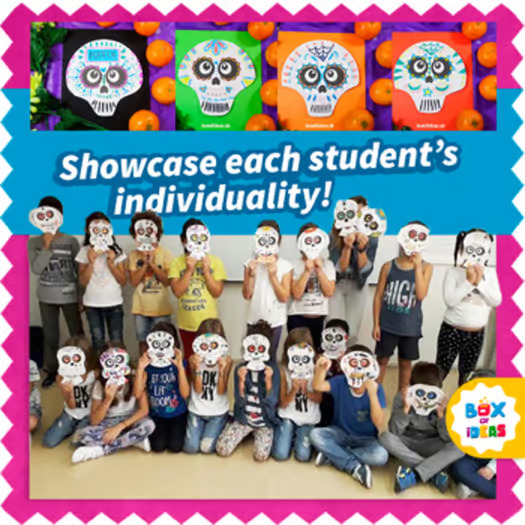 Cinco de Mayo Activities Art Project- Dia de los Muertos Sugar Skulls Template