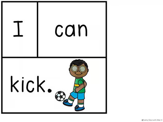 Kindergarten Pocket Chart Center Set 1 - 5 Sight Word Activities