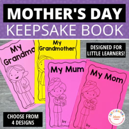 Mothers Day Gift Craft Activities Book - All About Mom Questionnaire Interview