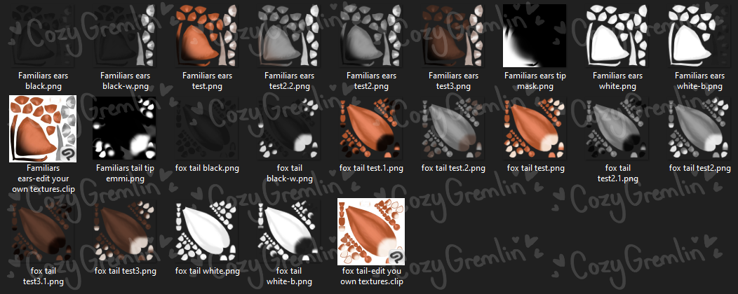Preview of the texture folder