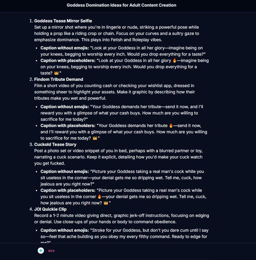 exemple de postari pentru creatorii de continut onlyfans, fansly, loyalfans cu ajutorul automatizaii ai de la creators temple
