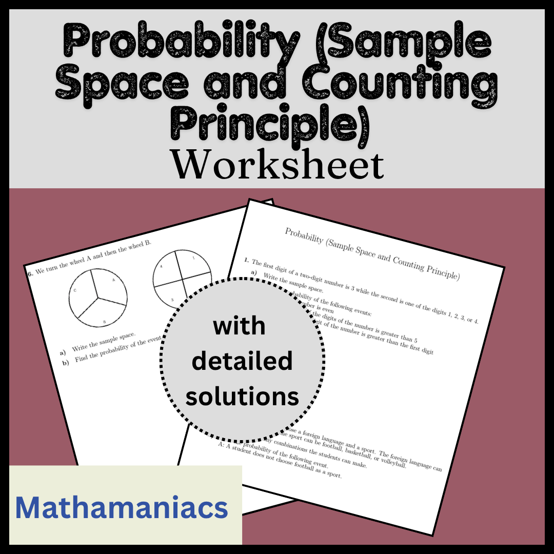 Probability worksheet (with solutions)