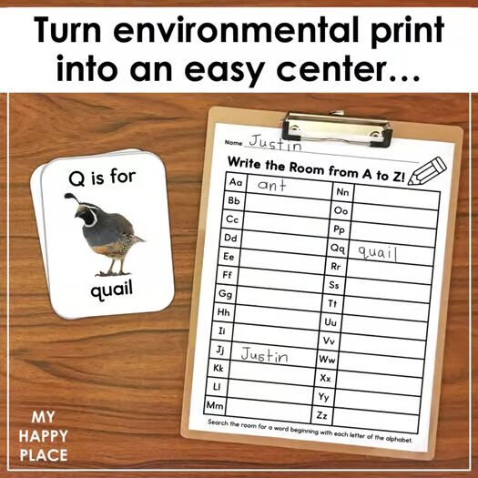 Write the Room Kindergarten Literacy Center - Open-Ended Write Around the Room