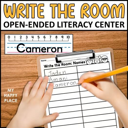Write the Room Kindergarten Literacy Center - Open-Ended Write Around the Room