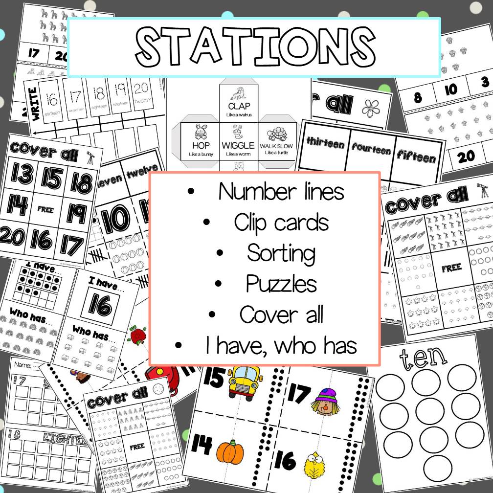 Counting to 20 worksheets