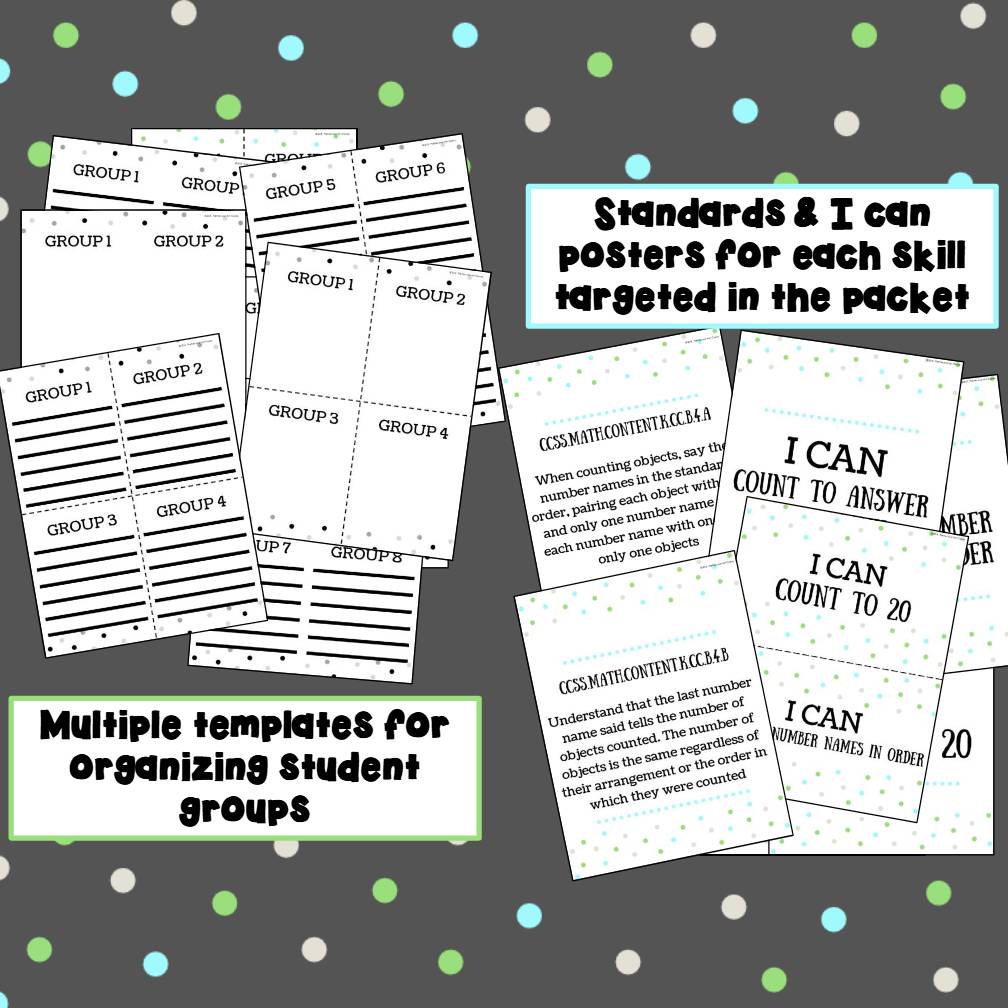 Counting to 20 worksheets