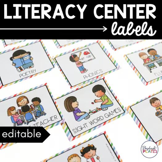 Editable Literacy Center Pocket Chart
