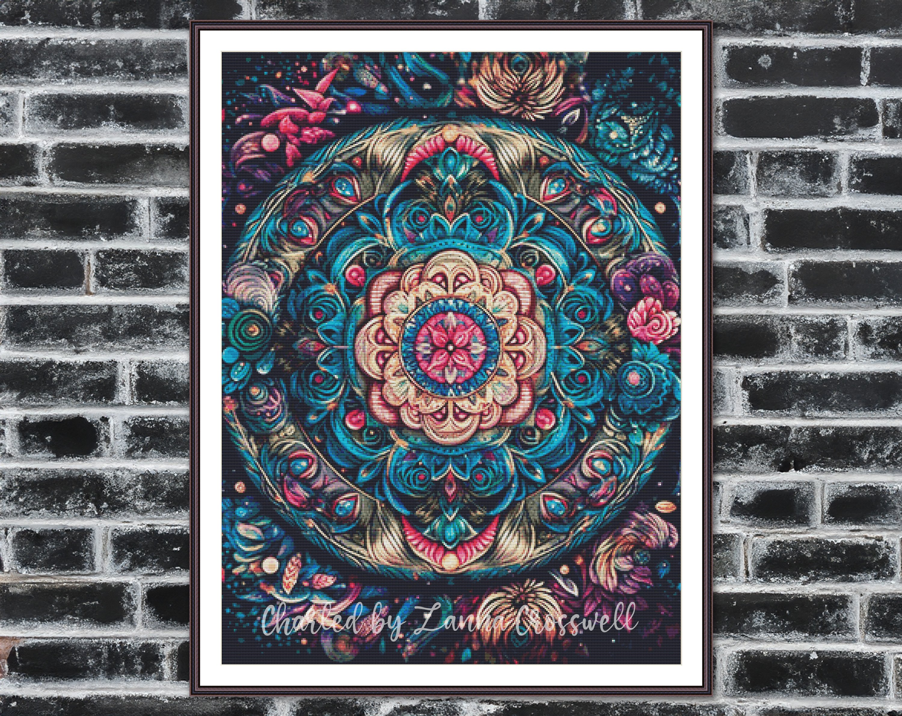 Temple of Colors - Modern Full Coverage Cross Stitch Pattern For ...
