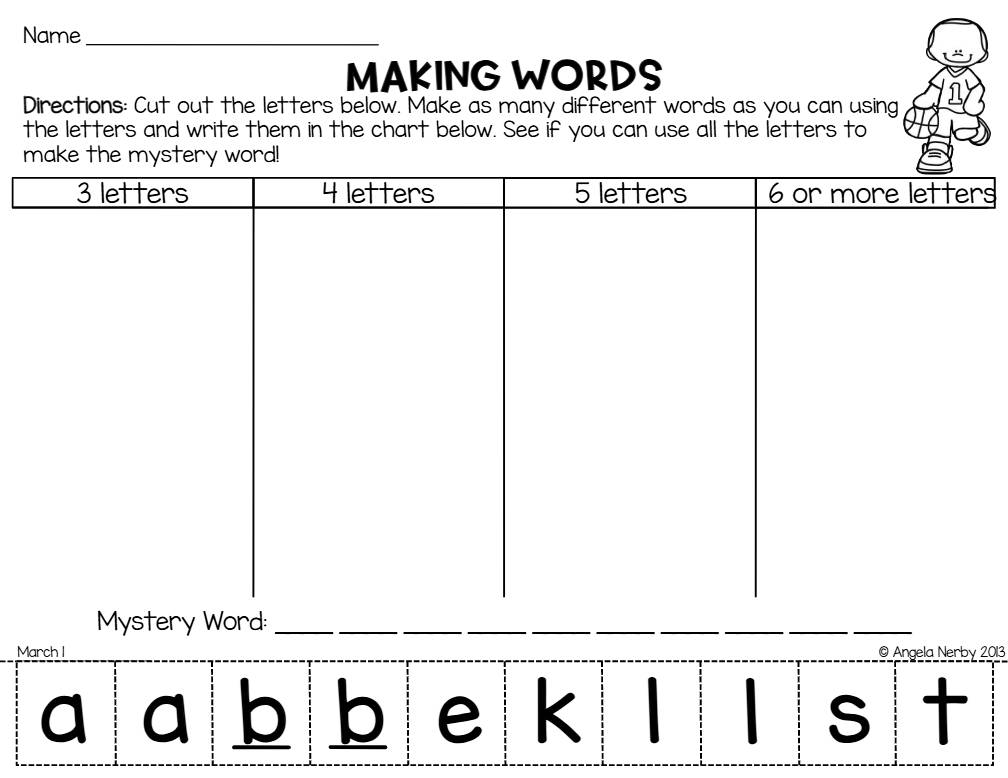 Making Words for the Whole Year