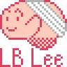 Logo: a smiling bandaged brain