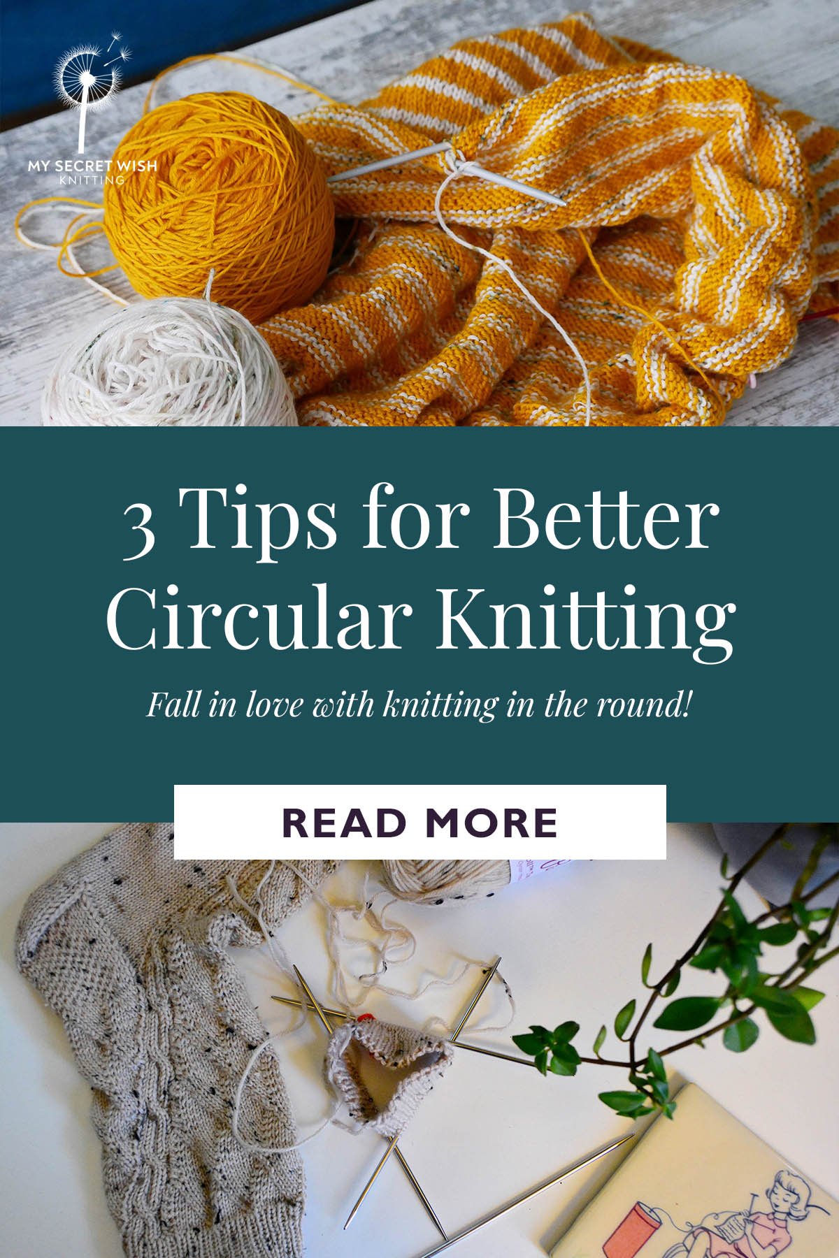 Pin: 3 Tips for Better Circular Knitting