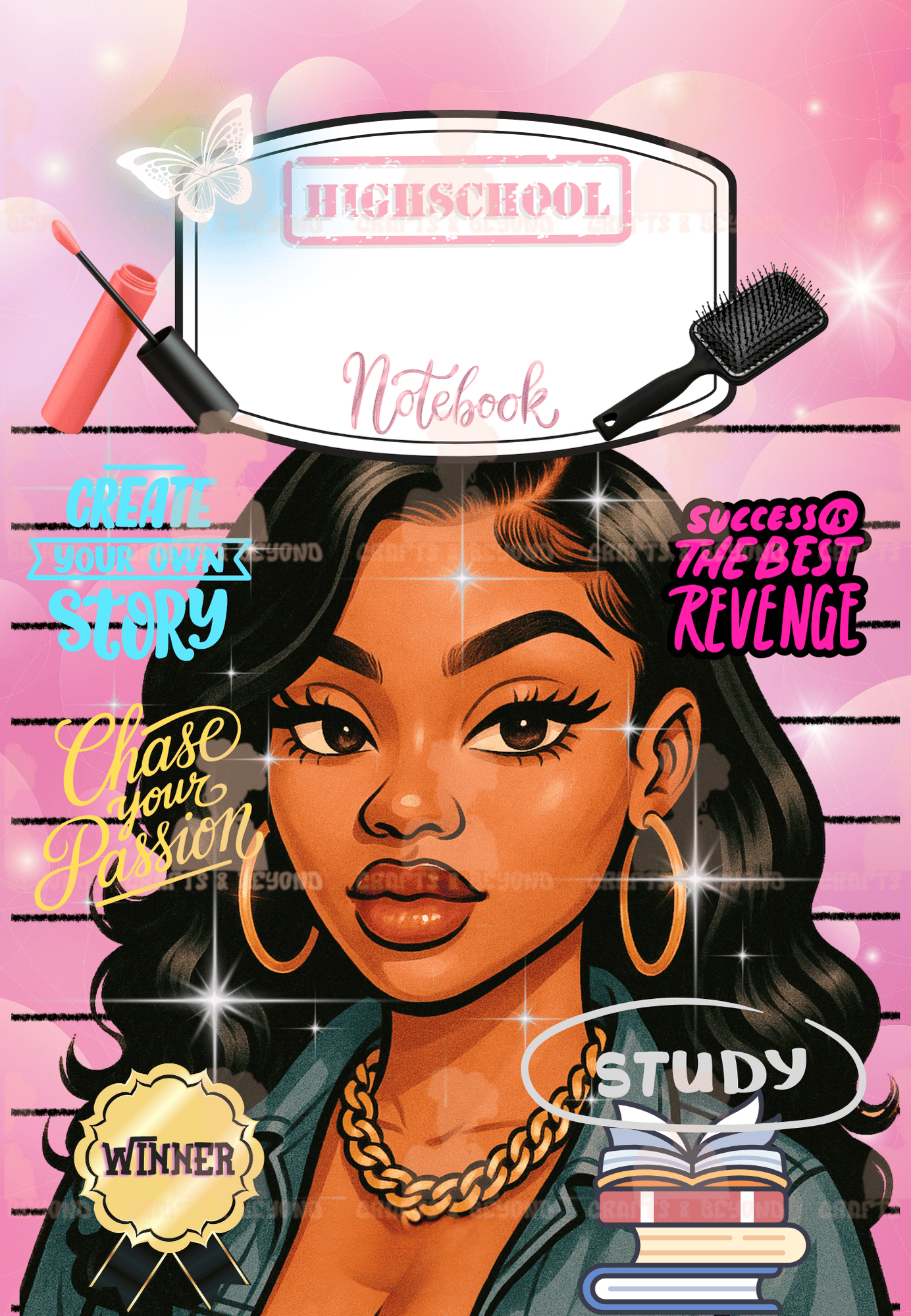 high-school-glow-up-printable-notebook-cover-set-front-back-6-75-x