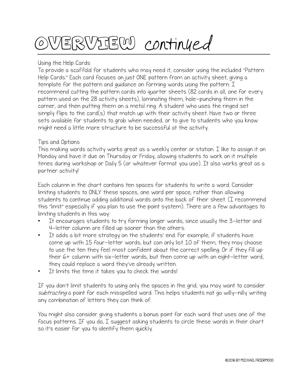 Make Words! Word Work - Word Study Activity