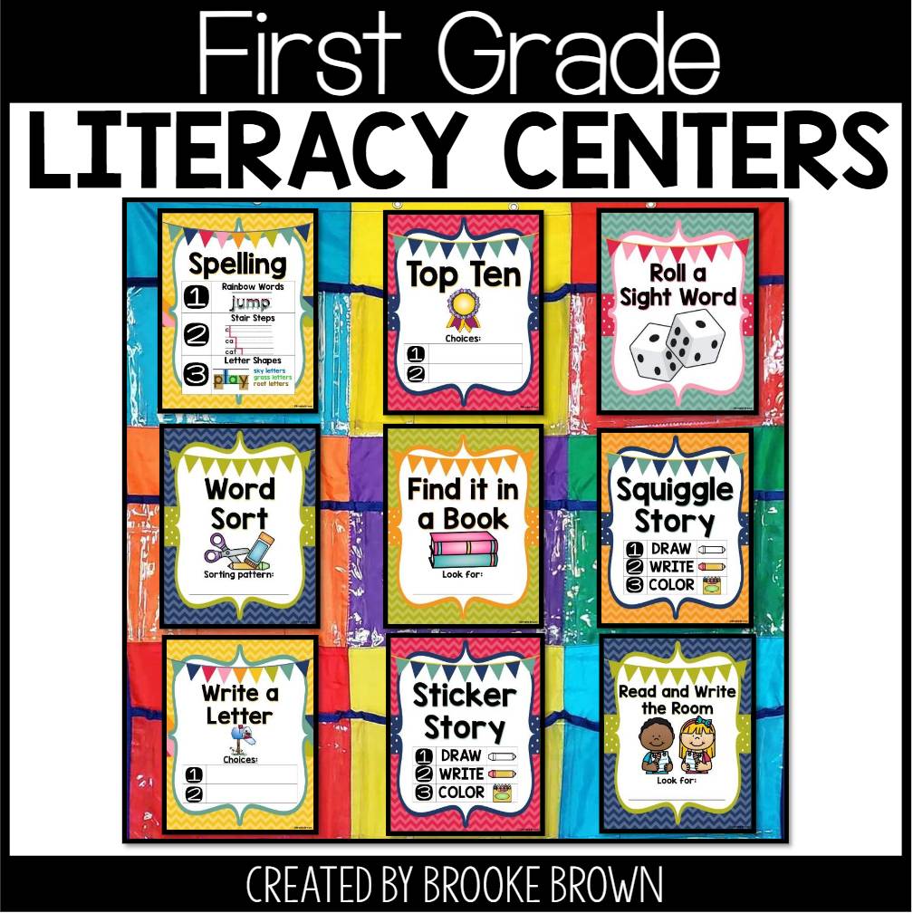First Grade Literacy Centers Made EASY! - Low Prep 1st Grade Literacy Stations