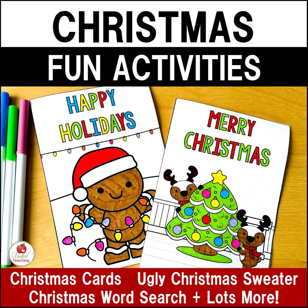 Christmas Activities Christmas Cards Ugly Christmas Sweater Christmas Worksheets