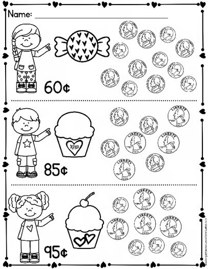 Counting Coins Worksheets