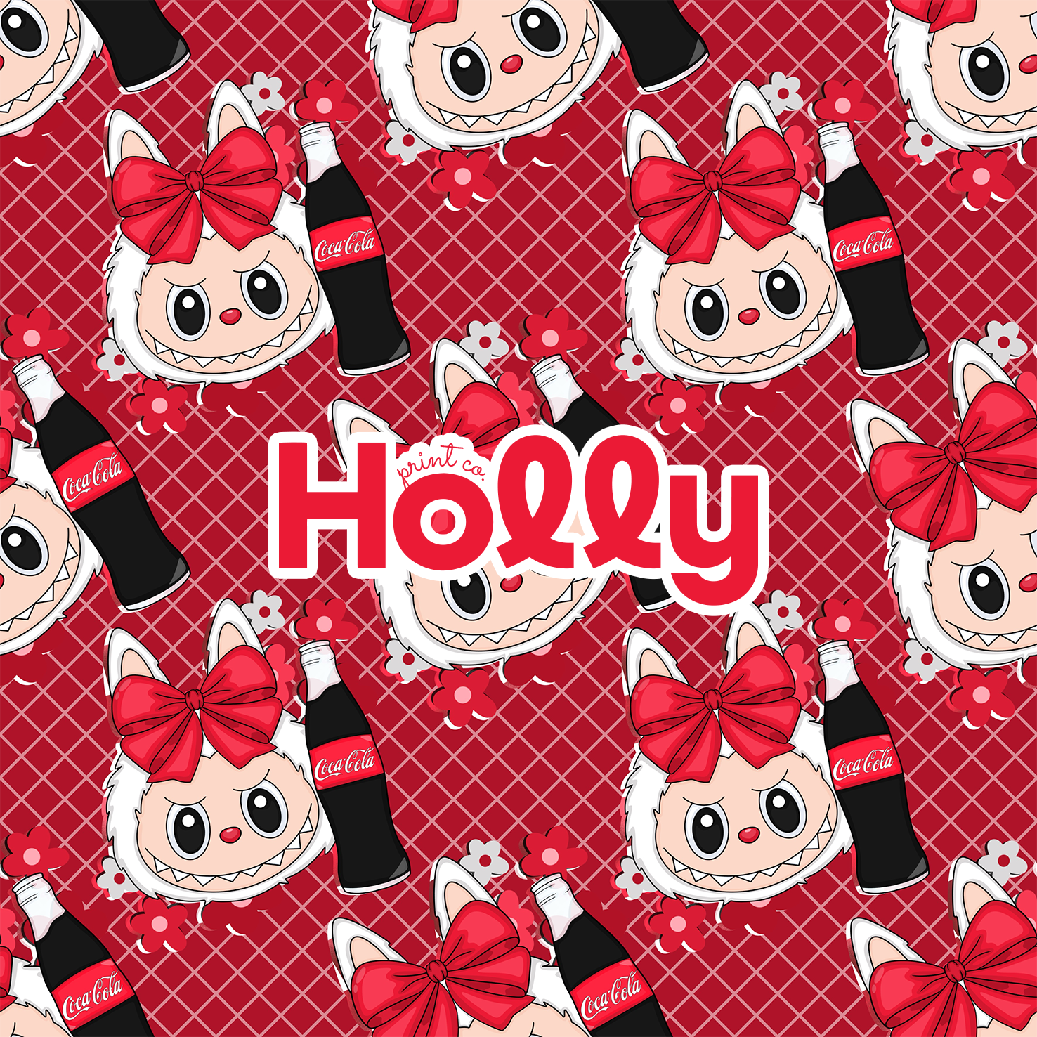 Labubu Seem Less Pattern Design Labubu Coke - seamless pattern - Payhip