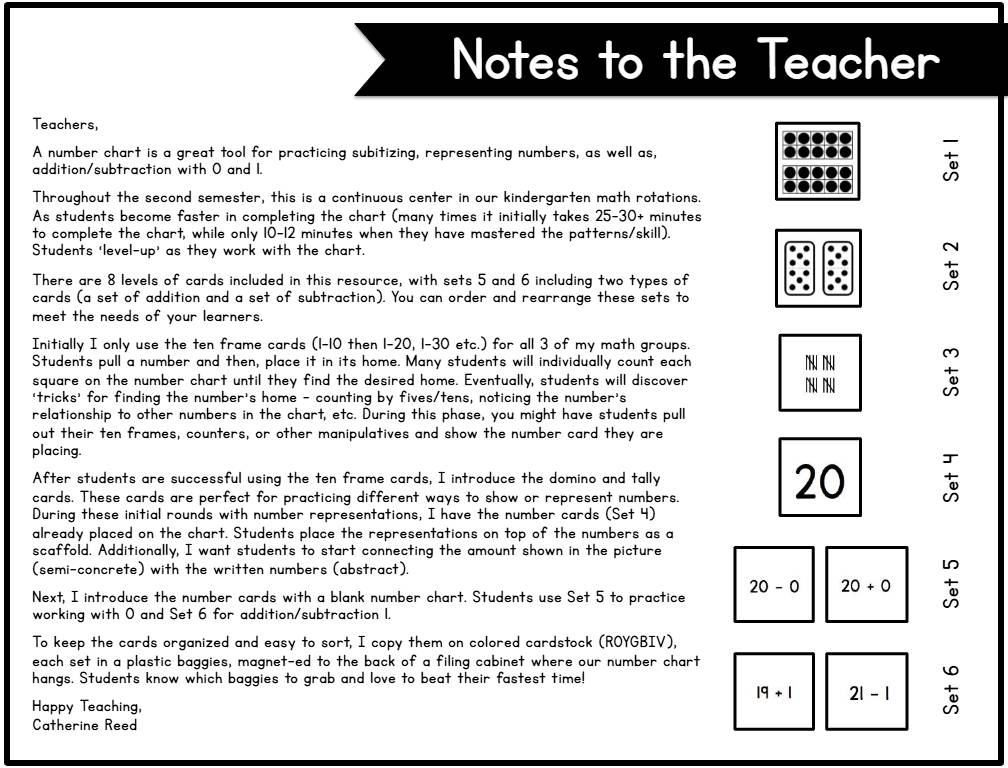 Number Chart Center (0-50): Differentiated Pocket Chart Math Center for Kinder