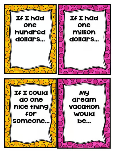 Quick Write Task Cards