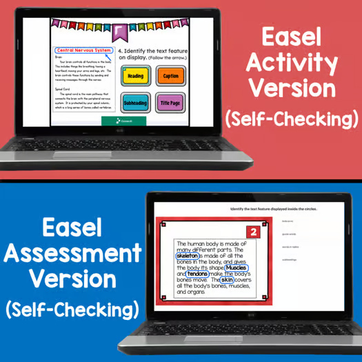 Nonfiction Text Features: Task Cards in Printable and Digital Formats