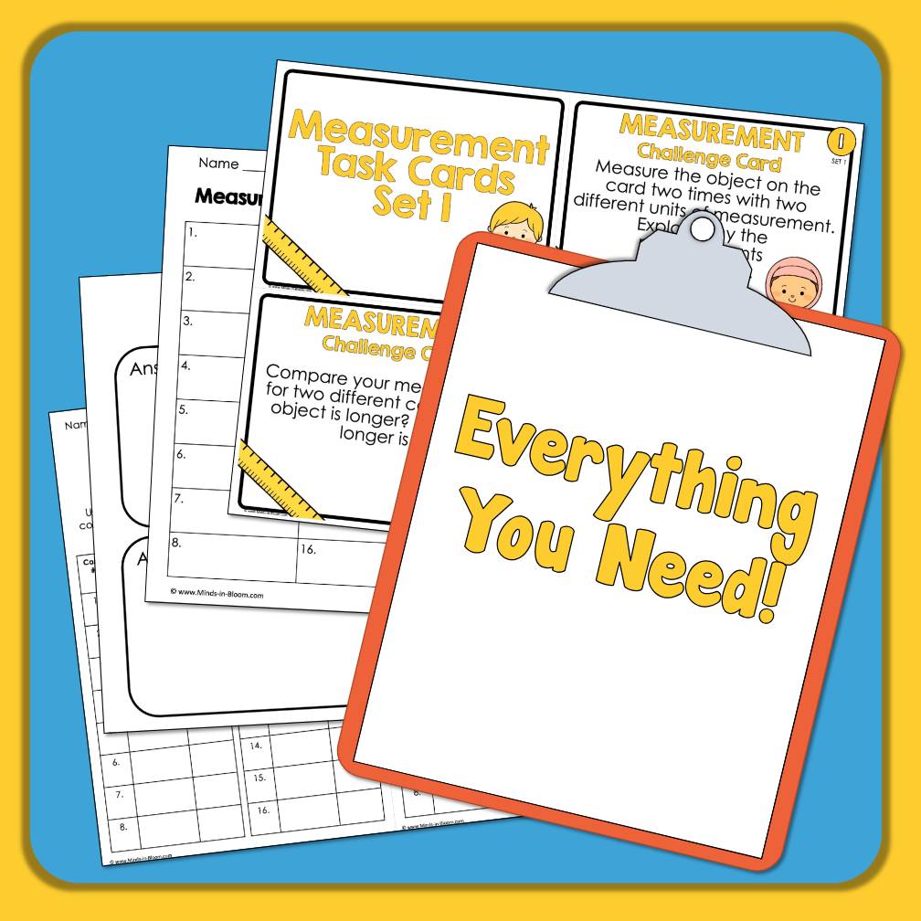 Measure It! Task Cards for Grades 2nd-3rd - Fun Interactive Measuring Challenges