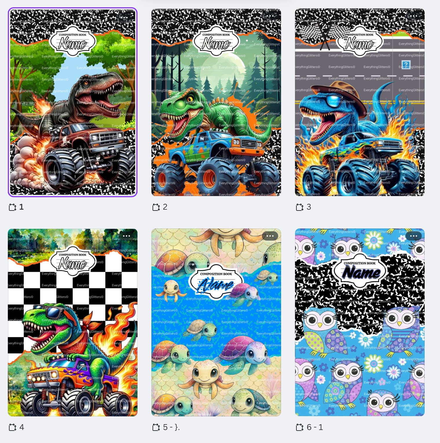 Bundle of 25 composition notebook designs - Payhip