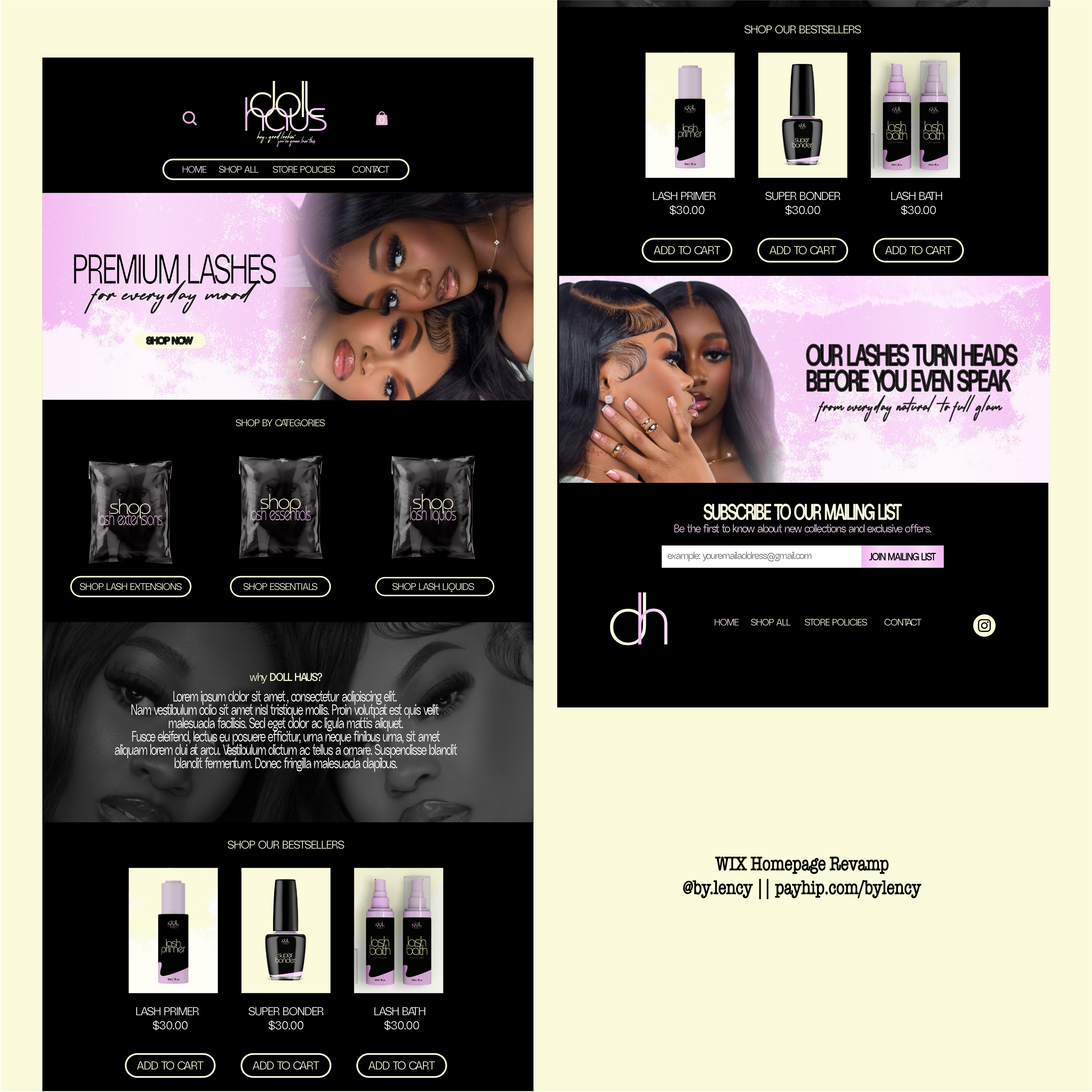WIX Homepage Revamp - Payhip