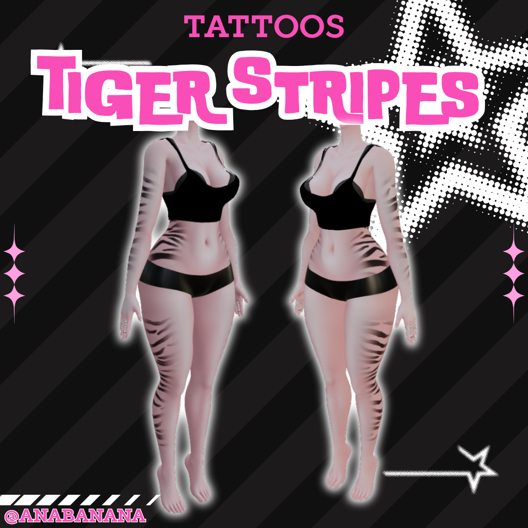 🐯 Tiger Stripes Tatts | Vrbase Egirl