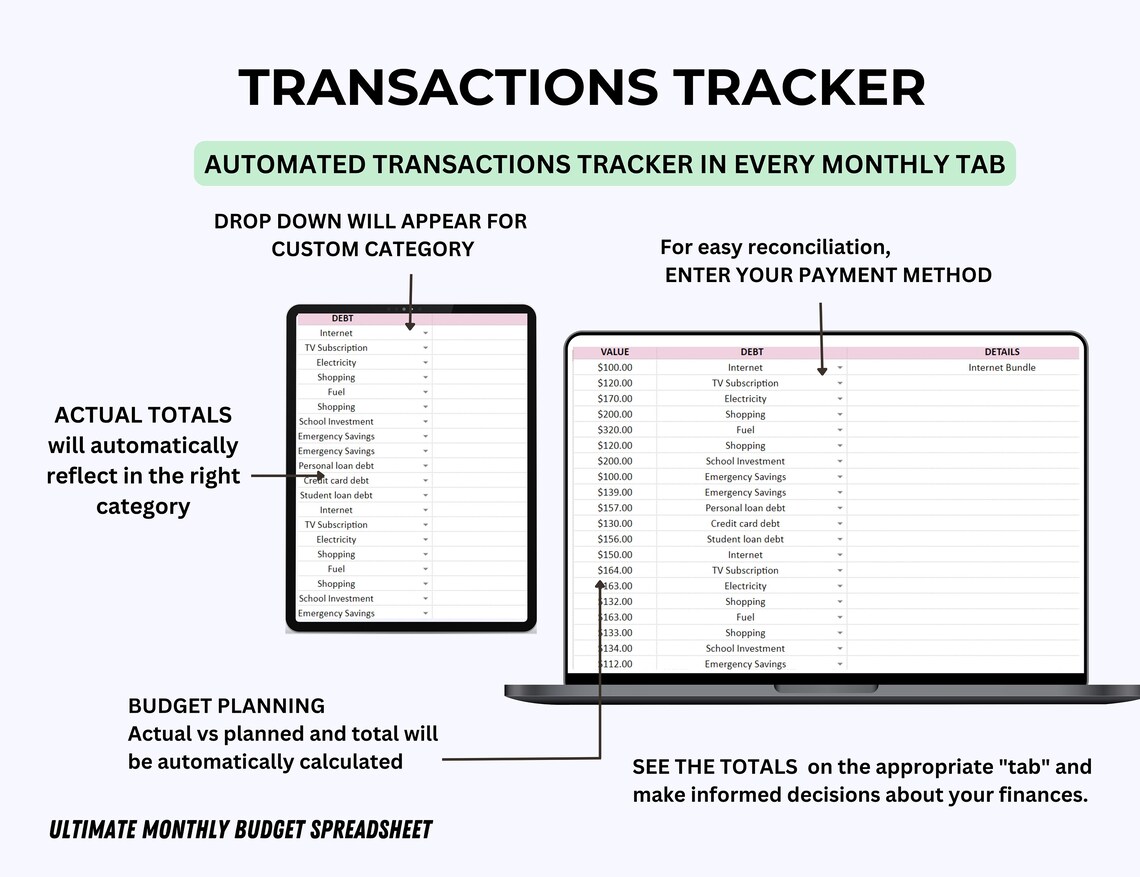 monthly budget template