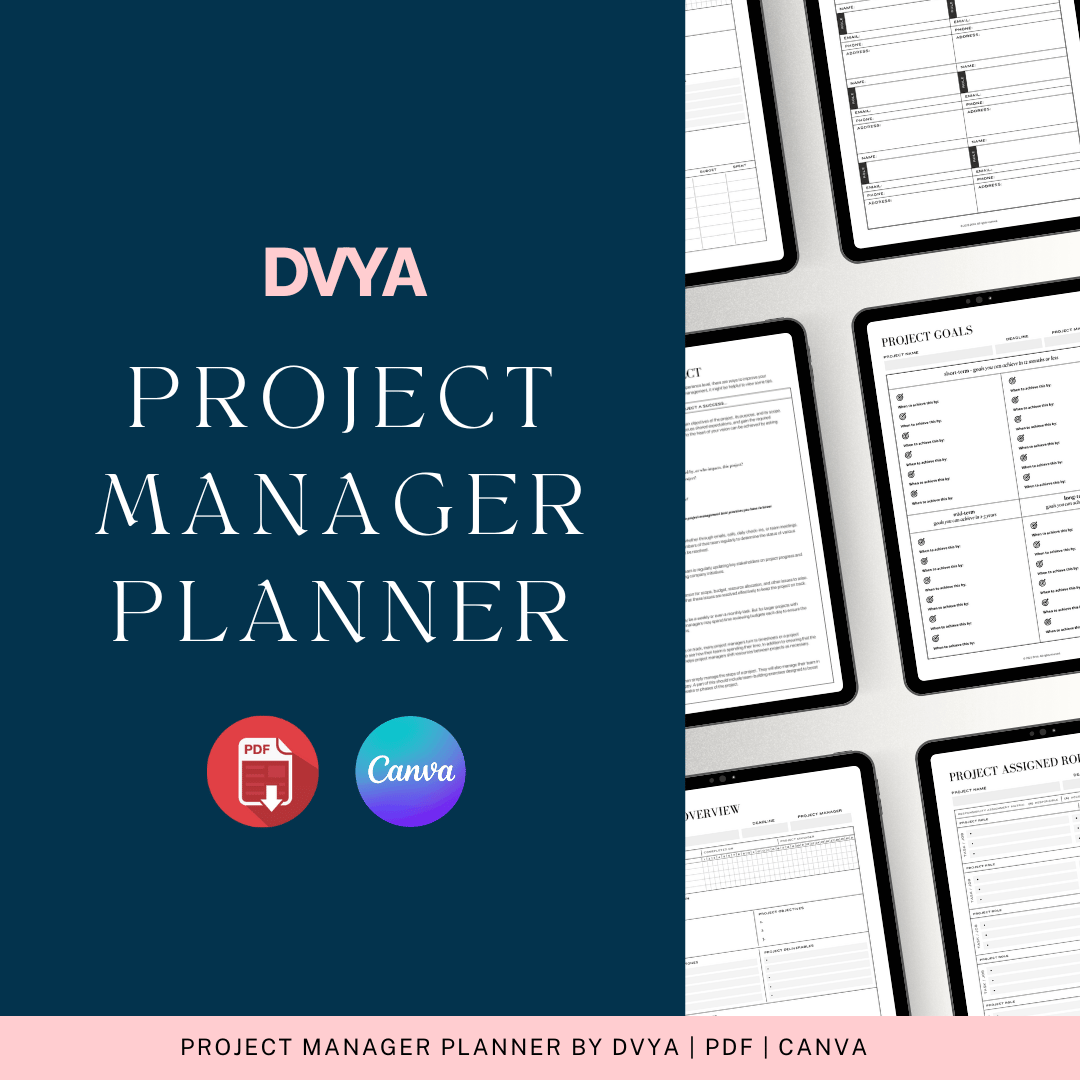 Project Manager Planner by DVYA - Payhip