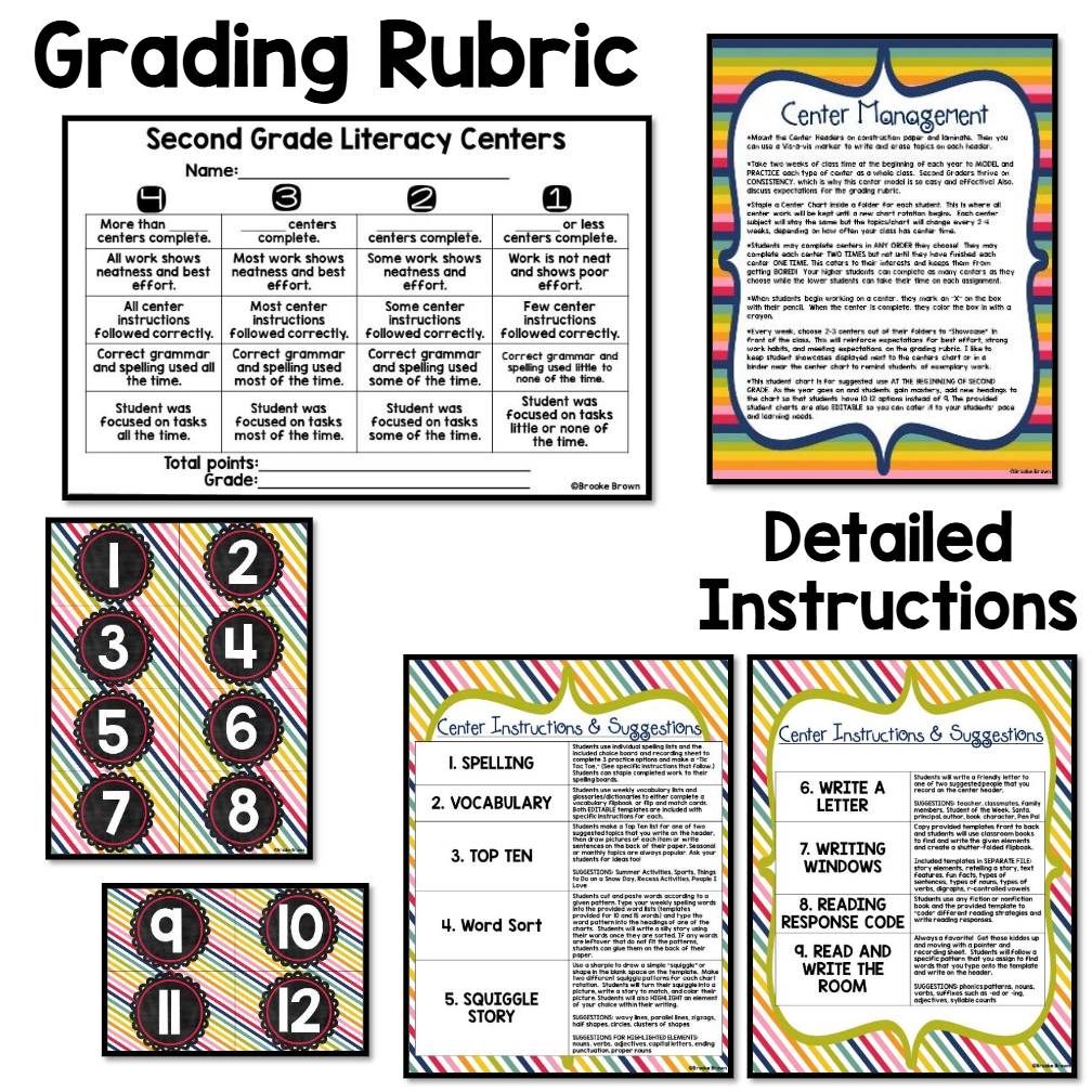 Second Grade Literacy Centers Made EASY! - Low Prep 2nd Grade Literacy Stations